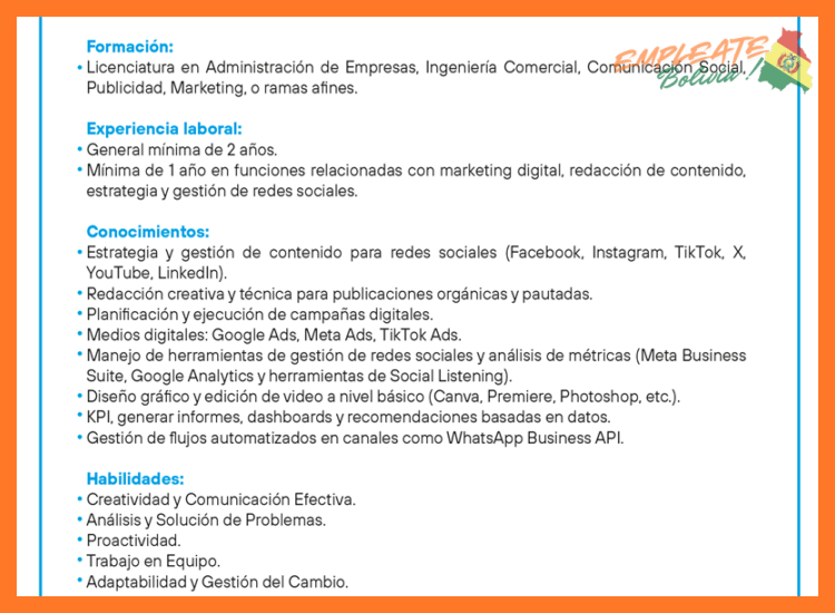 ¿Cuáles son los pasos para que un postulante ingrese al proceso de selección de Entel Bolivia?