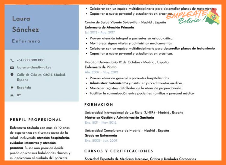 ¿Podría detallar las funciones principales y el perfil requerido para los puestos de enfermería y técnicos que se publican en 'Trabaja con Nosotros'?