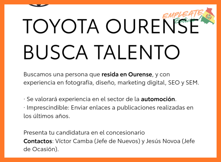 ¿Qué tipo de perfiles profesionales busca Toyosa (Toyota)?